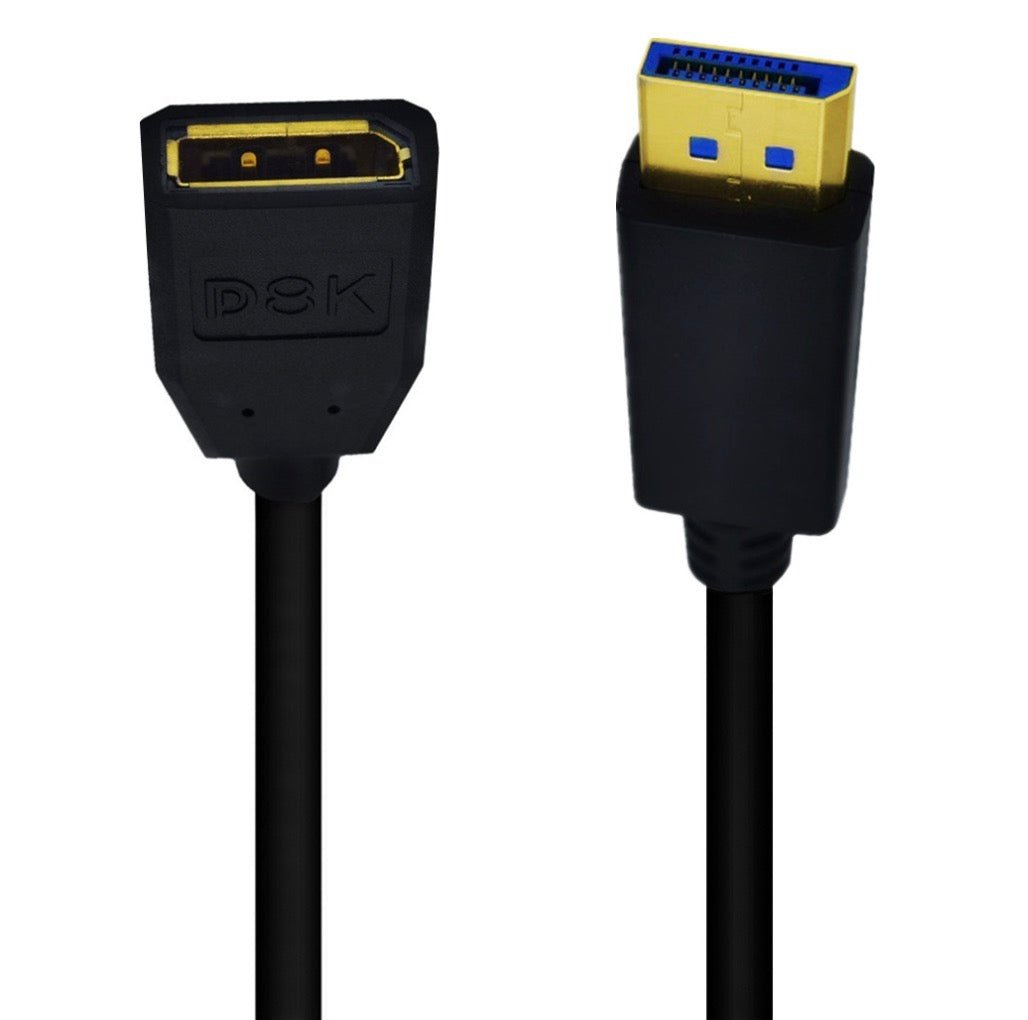 8K DisplayPort 1.4 male to female extension cable