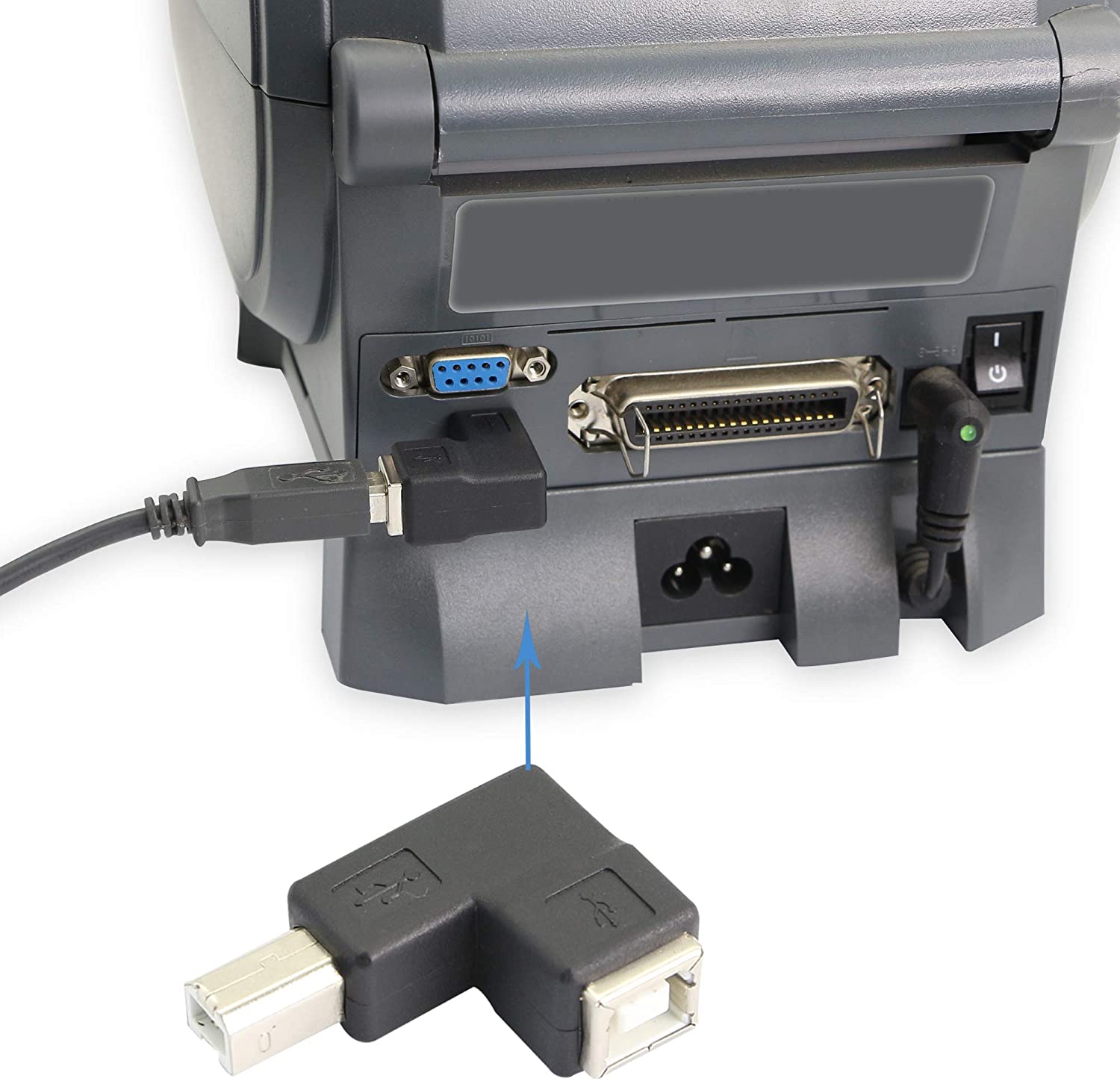 Angled USB Type B adapter for printer and scanner7
