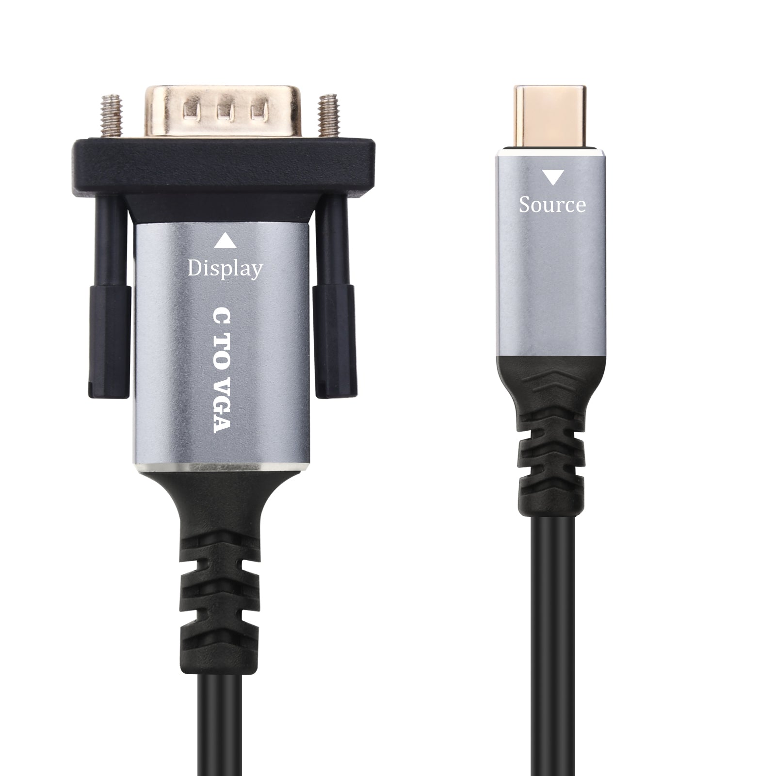 USB-C (Type-C) to VGA Cable – 1.8m HD Video Adapter (Male to Male)