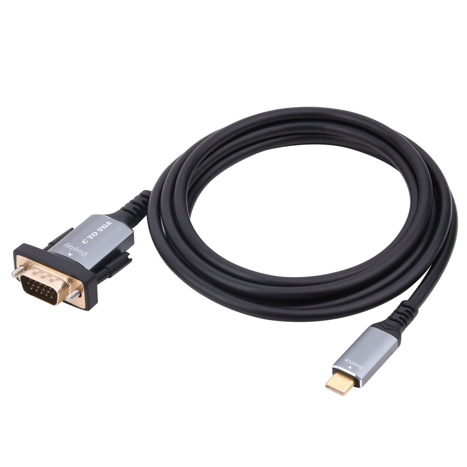 USB-C (Type-C) to VGA Cable – 1.8m HD Video Adapter (Male to Male)