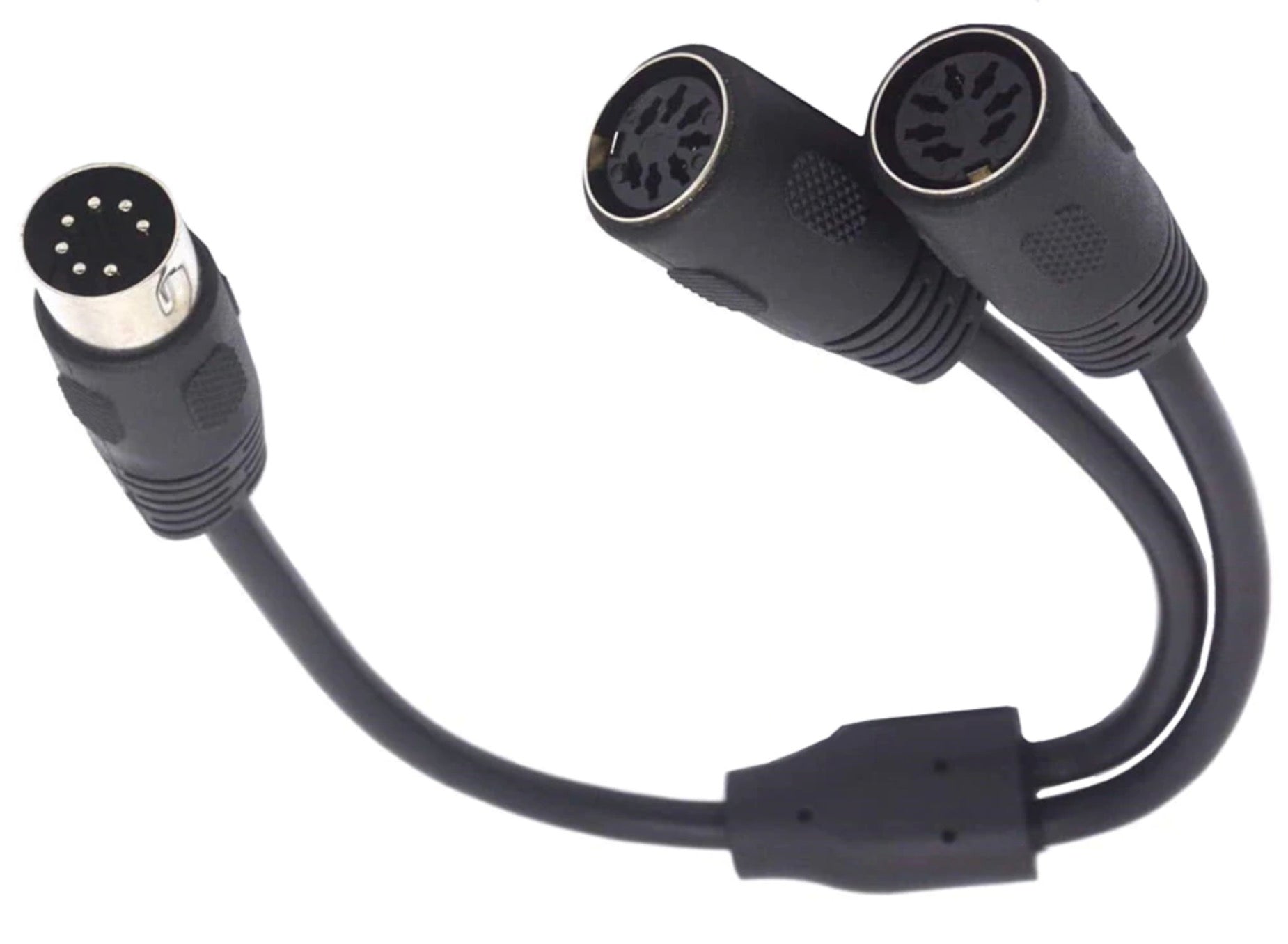 Close-up of 7-pin DIN male connector