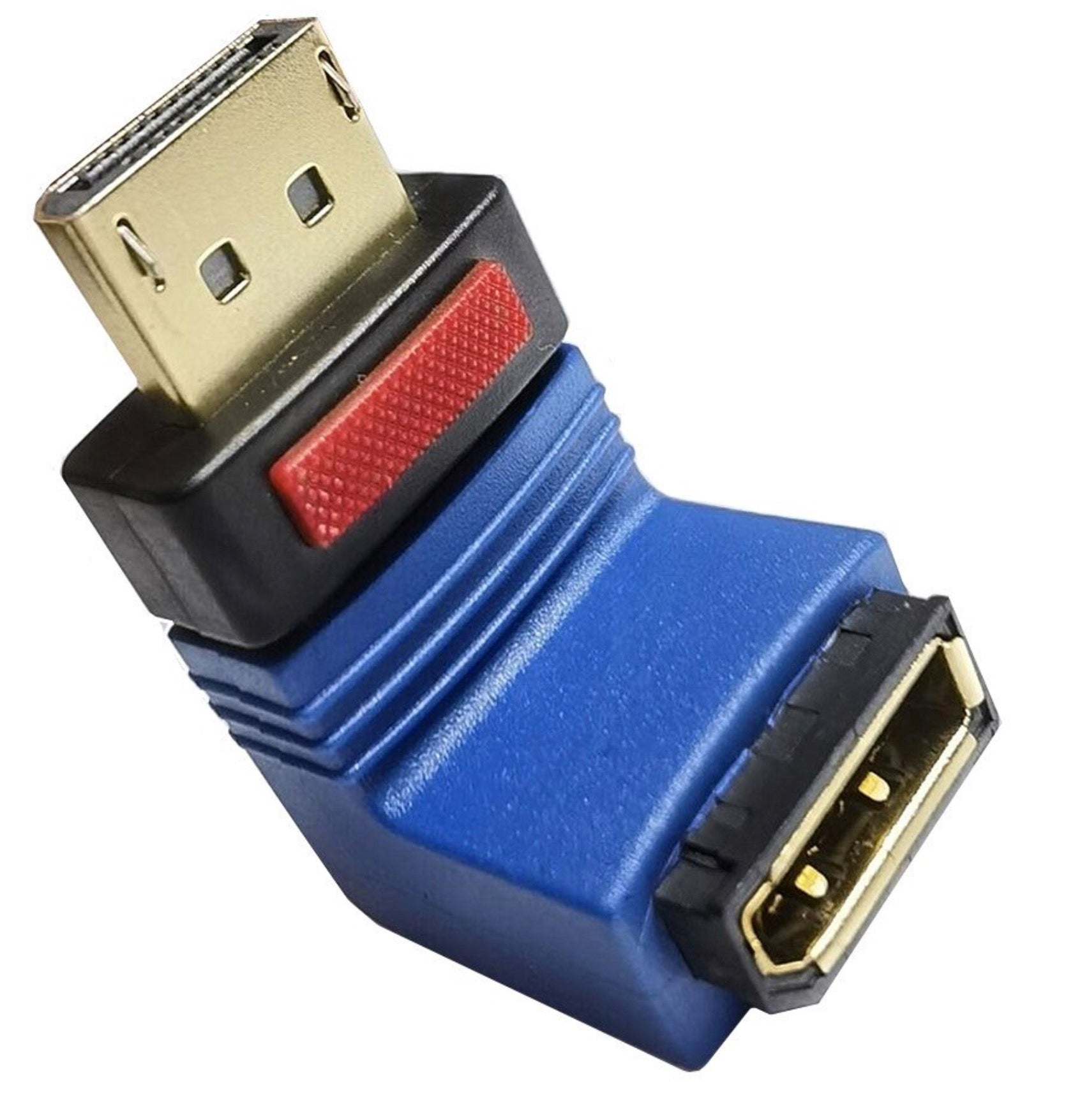 DisplayPort 1.4 angled male to female adapter