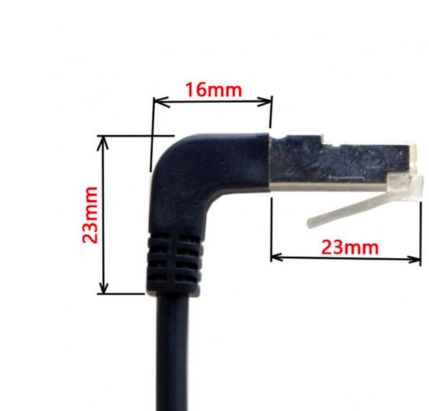 RJ45 Cat 5e Male to Female Panel Mount Ethernet Network Extension Cable 0.3m