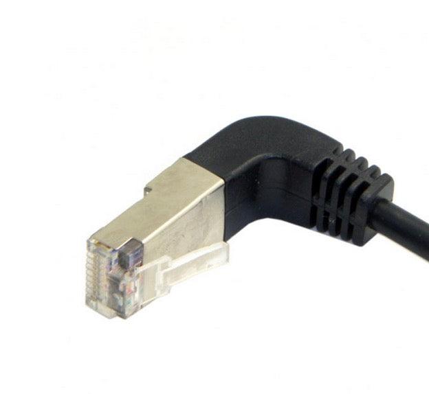 RJ45 Cat 5e Male to Female Panel Mount Ethernet Network Extension Cable 0.3m