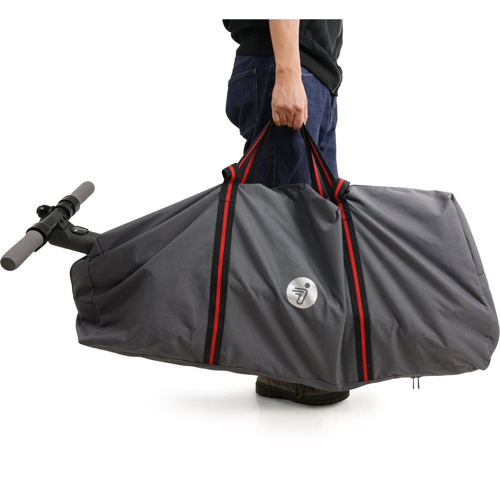 Electric kickscooter carry bag with double zip closure