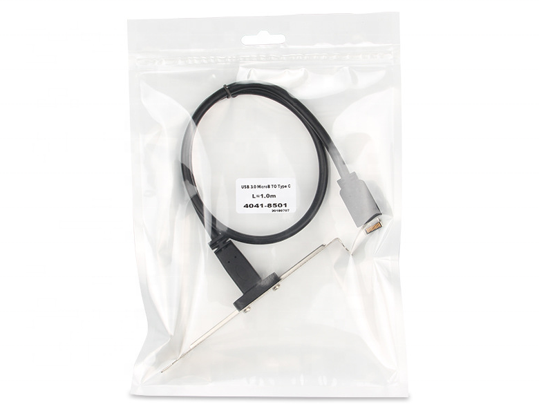 USB 3.1 Type-C Female Panel Mount to USB Type E 20 Pin 10Gbps 0.5m