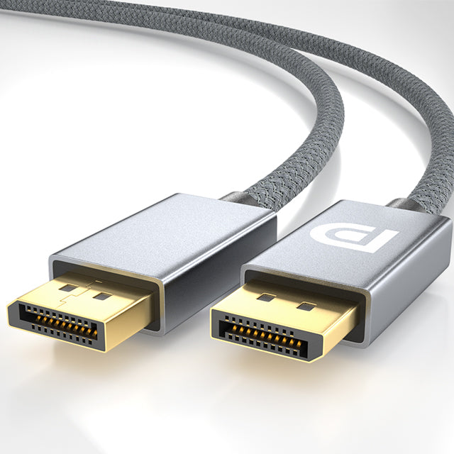 DisplayPort 1.4 to DisplayPort Cable – 8K @ 60Hz Braided DP to DP Audio Video Cable (2m)