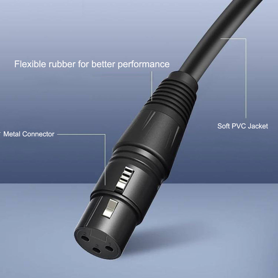 XLR 3 pin Male to XLR Female Audio Microphone Cable 5m