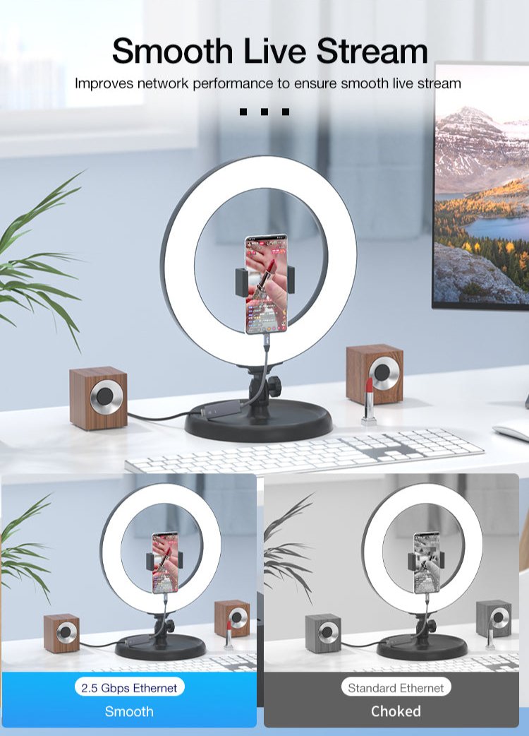 USB-C Thunderbolt 3 to 2.5Gbps RJ45 Lan Network Adapter Converter