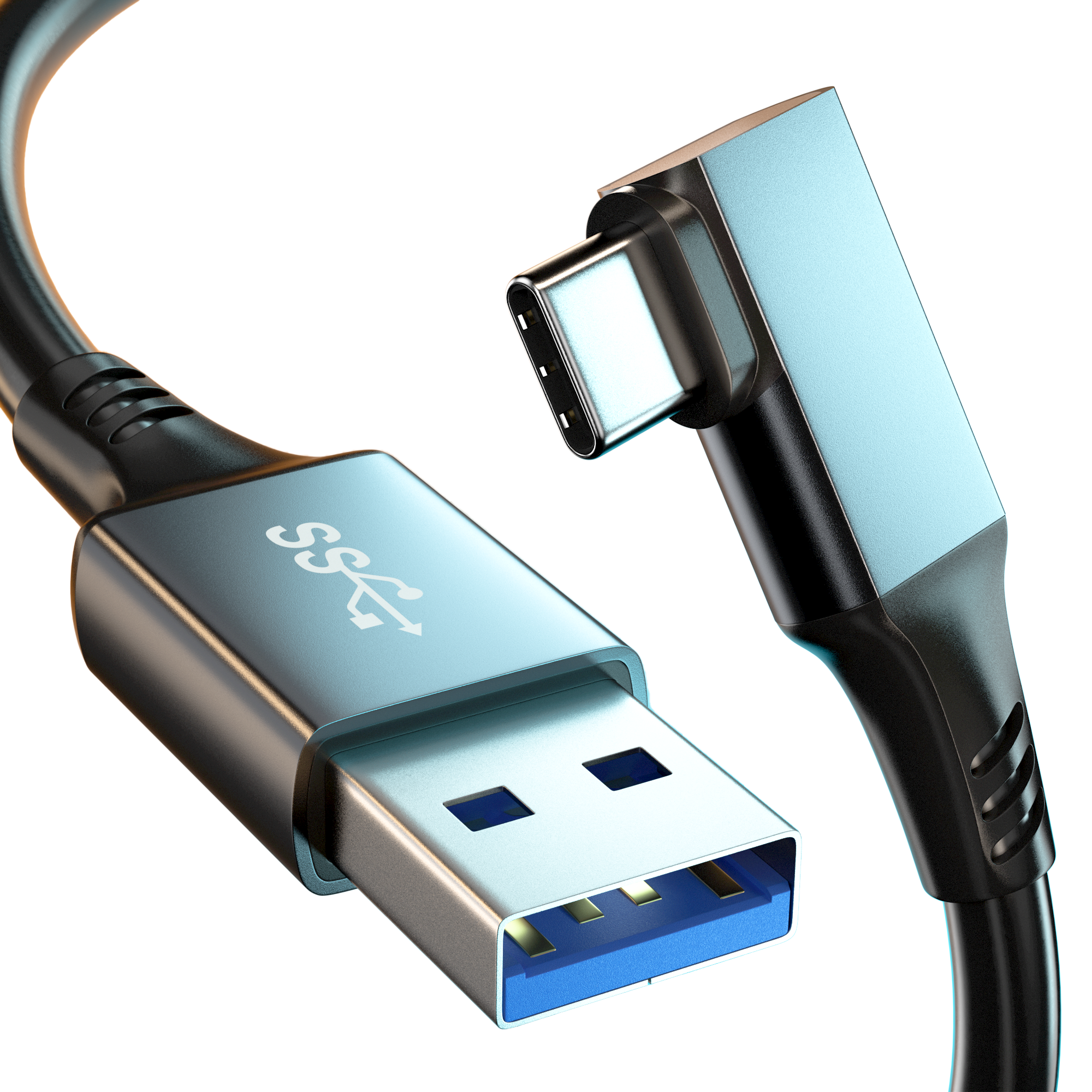 USB C to USB 3.0 A Male 3A 5Gbps Data Charge Cable For Oculus Quest 2