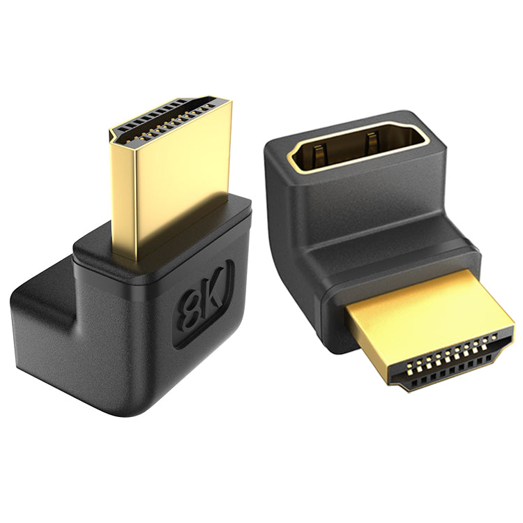 8K HDMI 2.1 Angled Adapter – Male to Female, 8K@60Hz, HDR, Dolby Vision Support