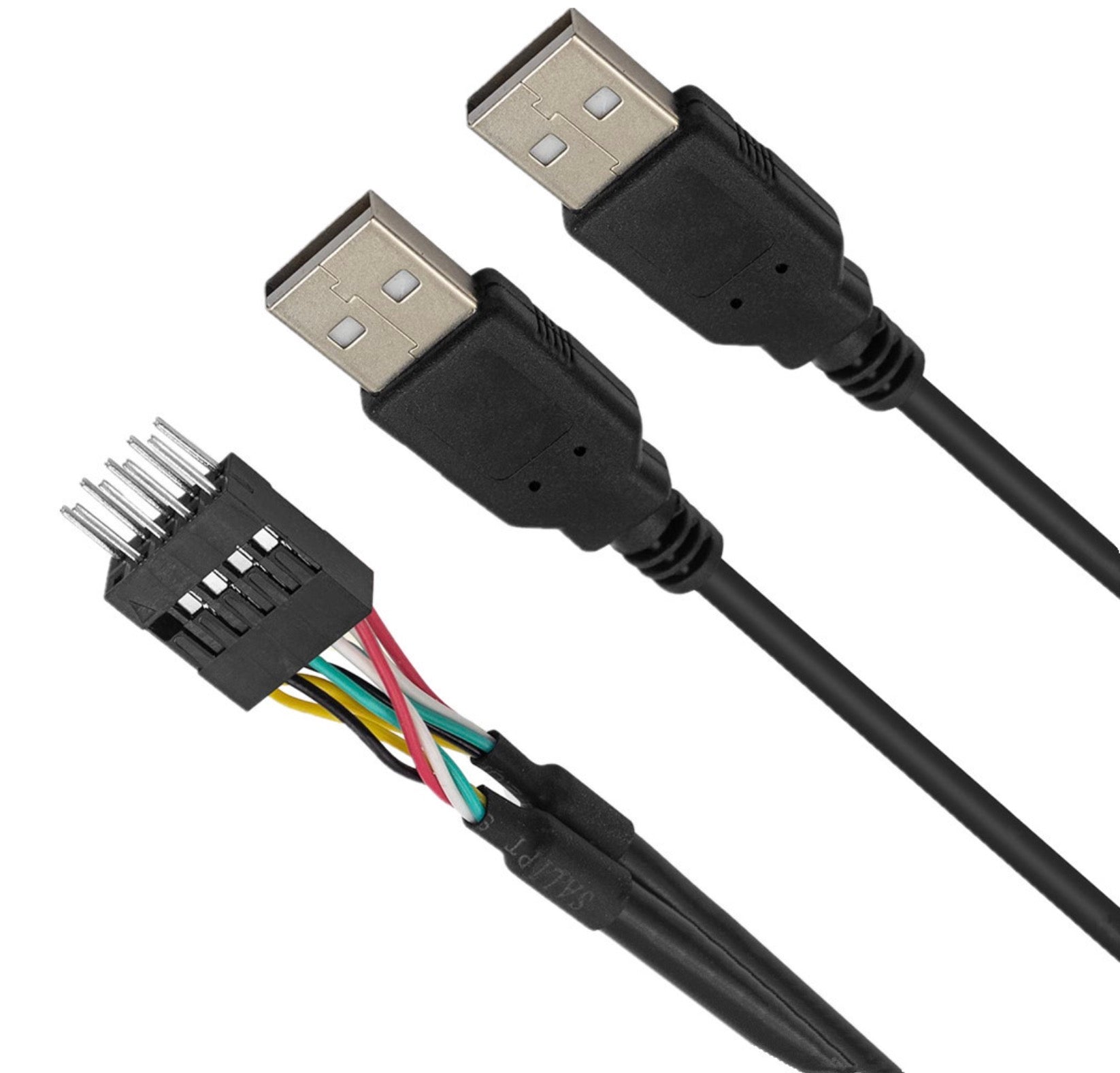 Internal USB 2.0 header to dual USB-A cable