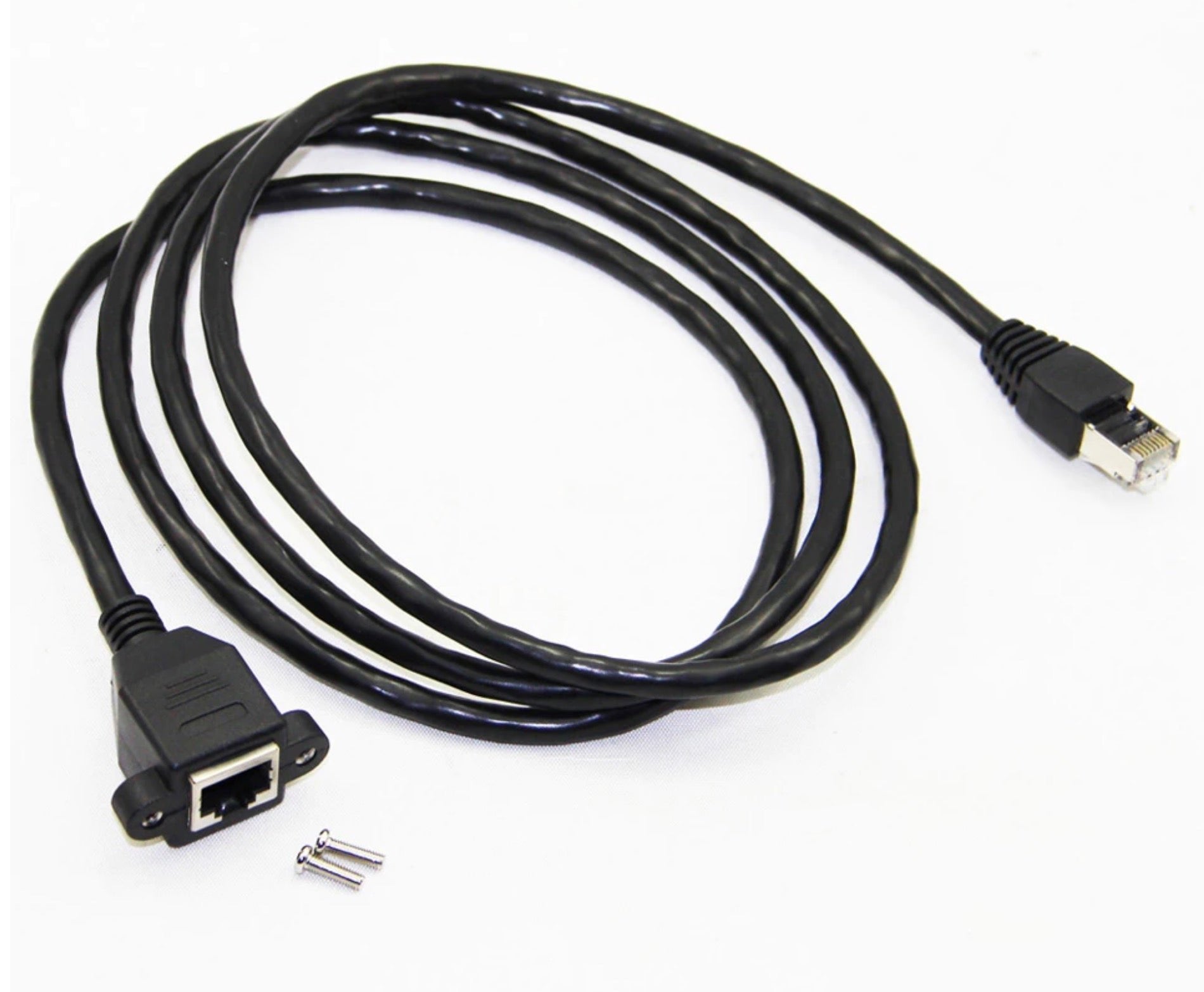 LAN extension cable with panel mount 03