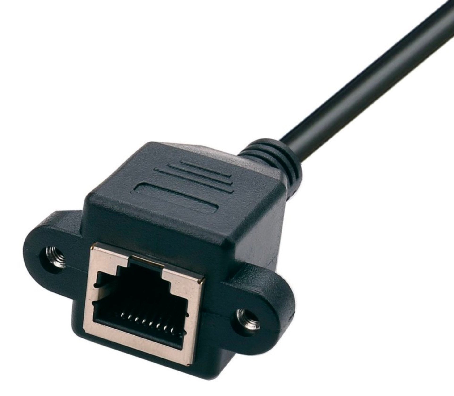 LAN extension cable with panel mount 2
