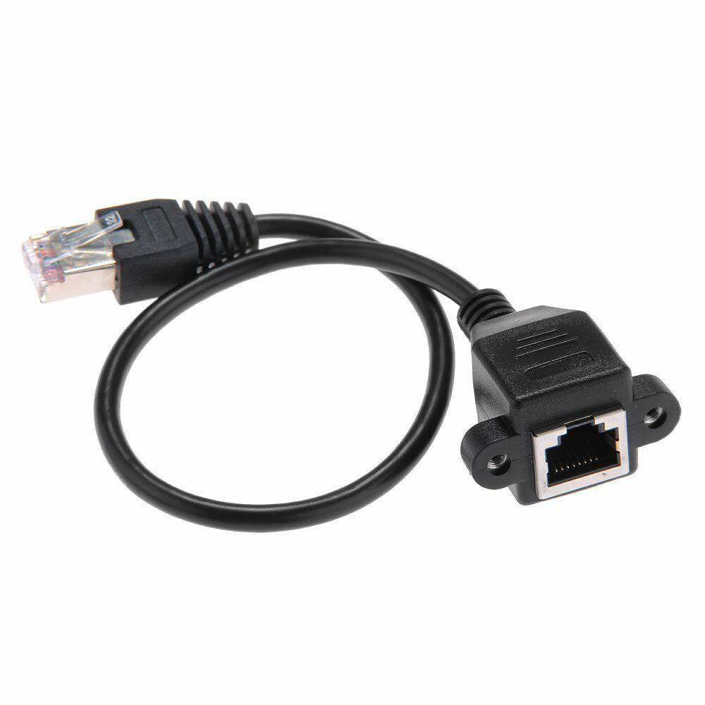 LAN extension cable with panel mount 4