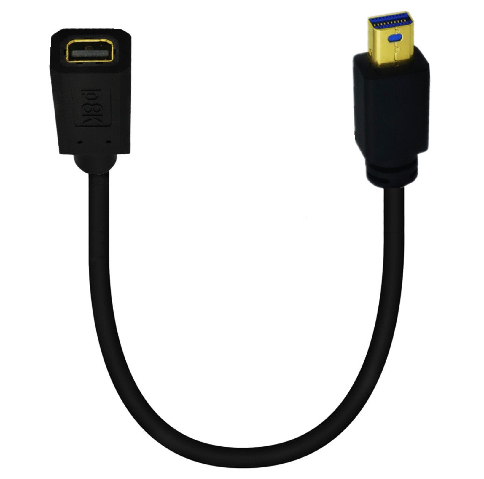 Mini DisplayPort 1.4 male to female extension