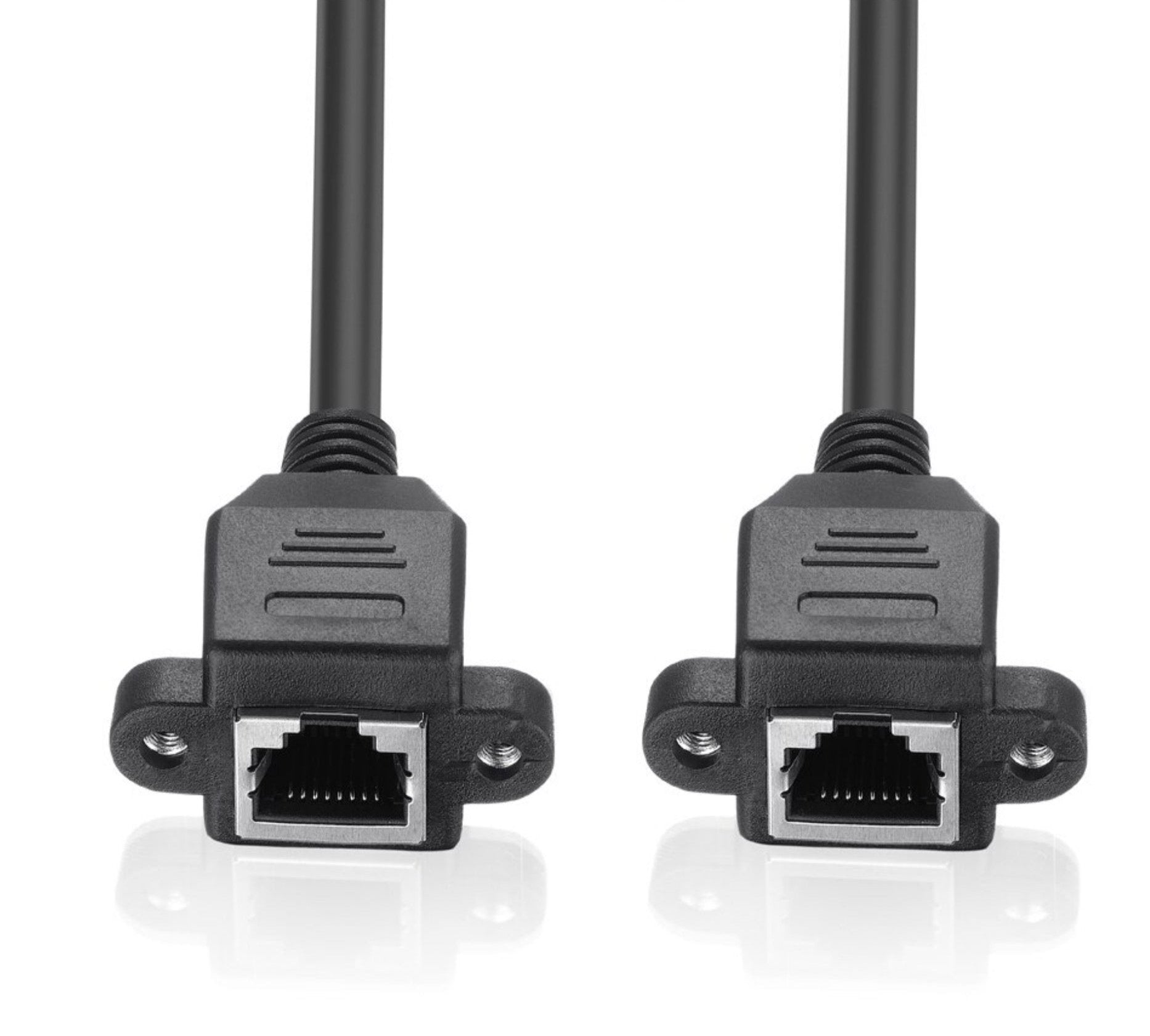 RJ45 female to female Ethernet panel mount extension cable 0.3m