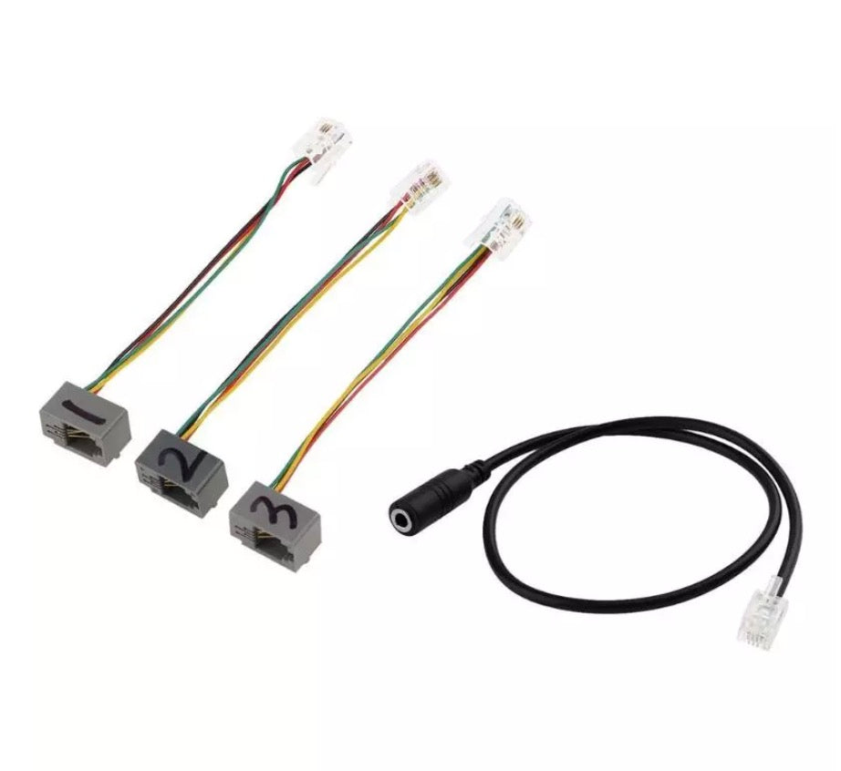 RJ9 to 3.5mm female headset adapter cable