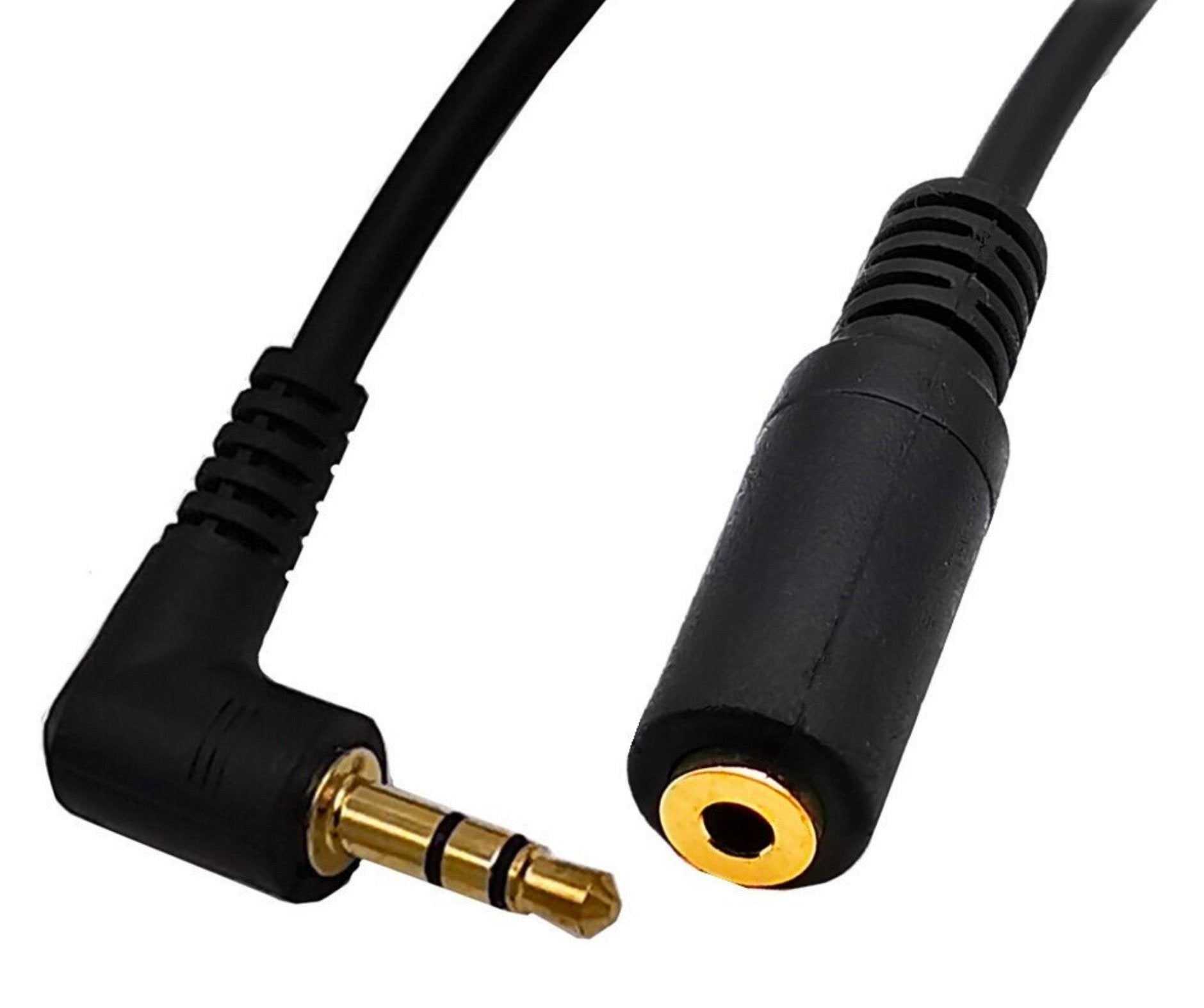 Right angle 3.5mm to 2.5mm headphone adapter