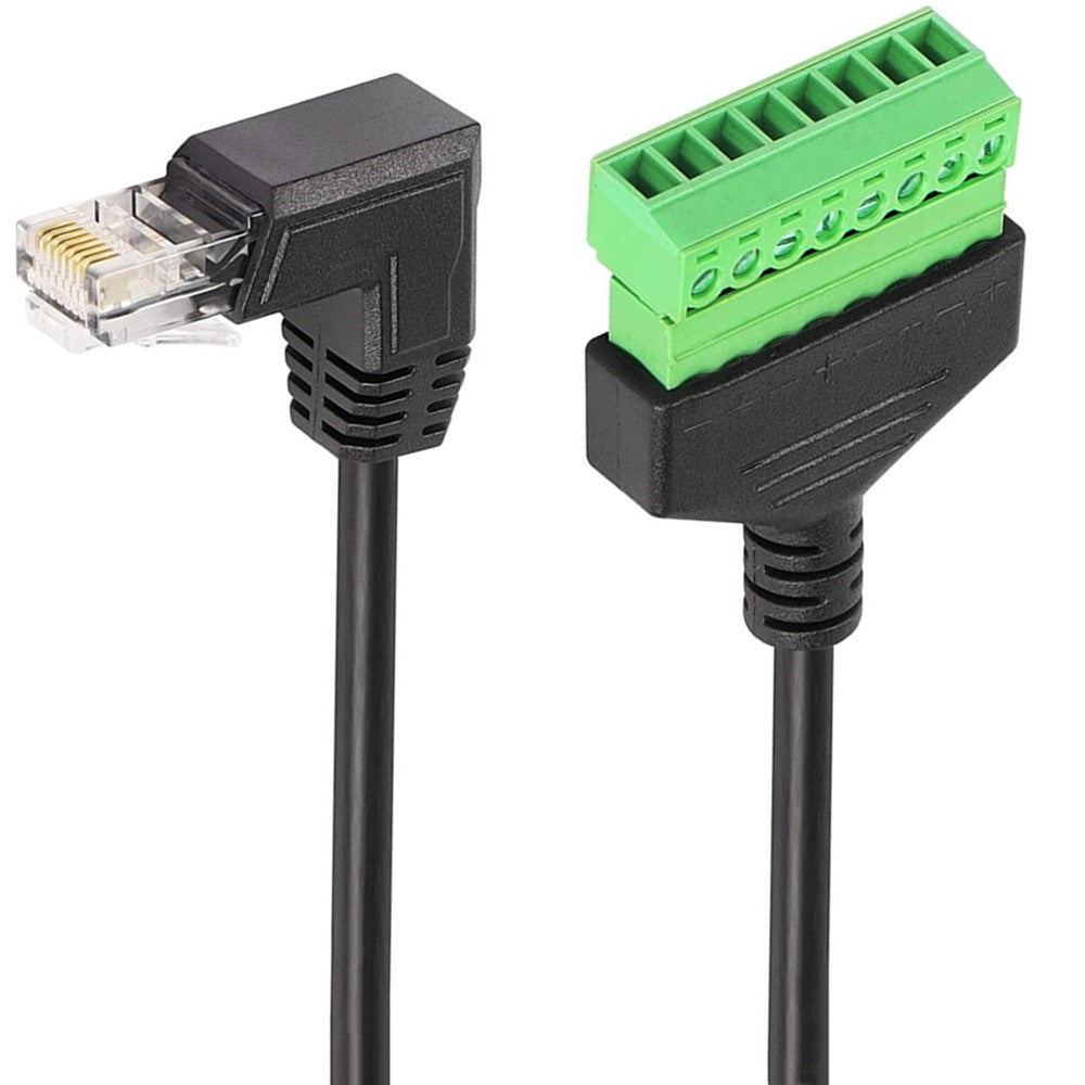 RJ45 Male to 8 Pin Terminal Block Network Ethernet Extender Cable 30cm