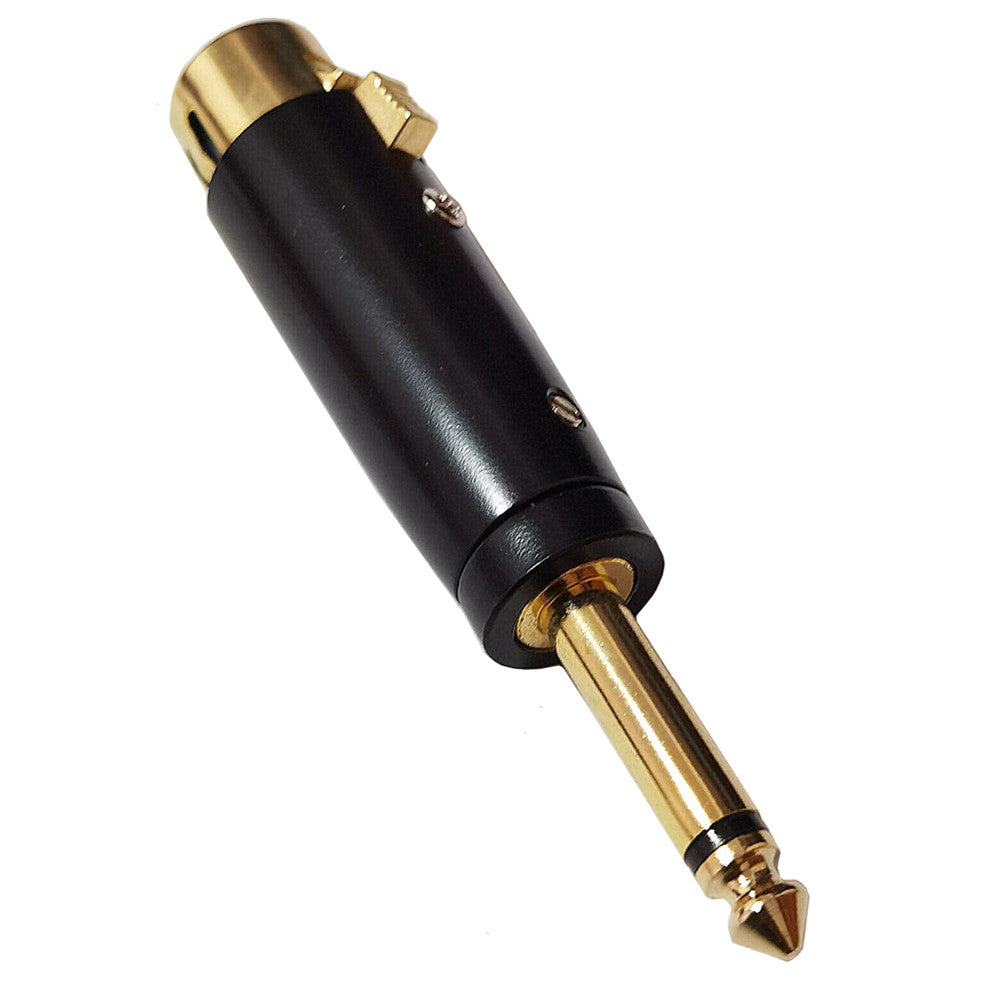 6.35mm 1/4" TS Mono Male to XLR Female Audio Adapter