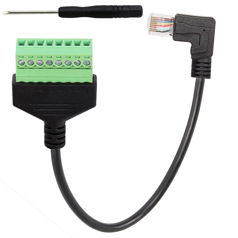 RJ45 Male to 8 Pin Terminal Block Network Ethernet Extender Cable 30cm