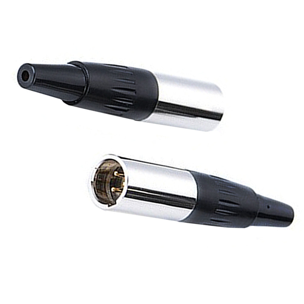 Mini XLR 3-Pin Male Connector Audio Microphone Adapter with Plug Chassis Mount