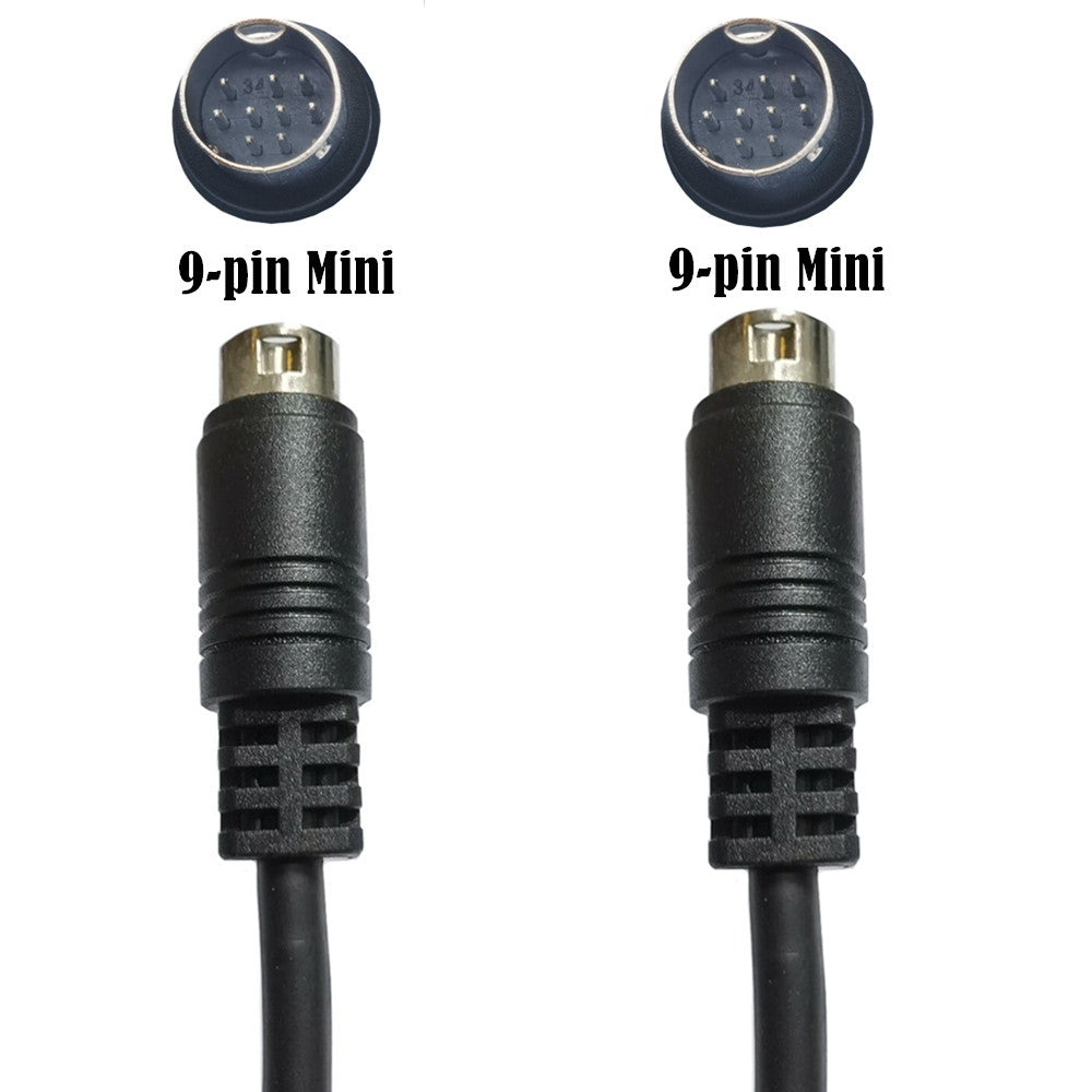 9 Pin Mini Din Male to 9Pin Male Stereo Audio Cable for Audio equipment