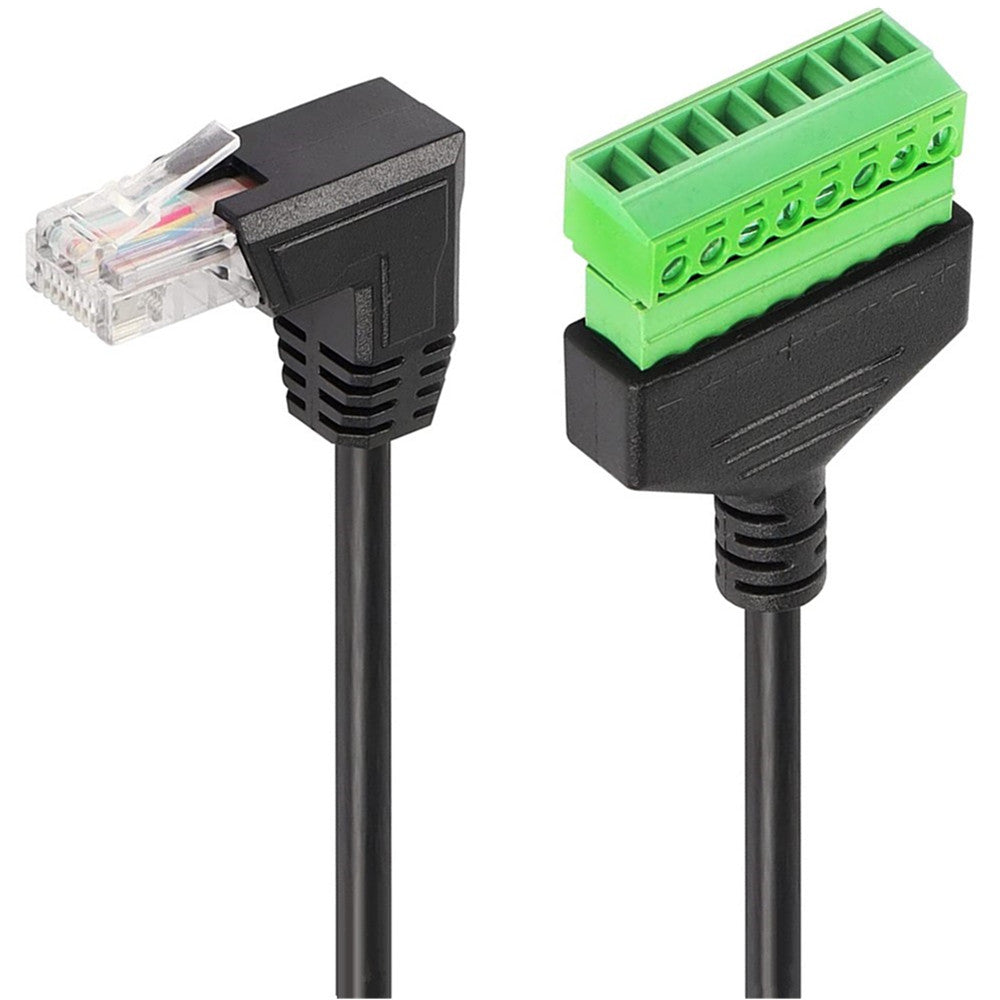 RJ45 Male to 8 Pin Terminal Block Network Ethernet Extender Cable 30cm