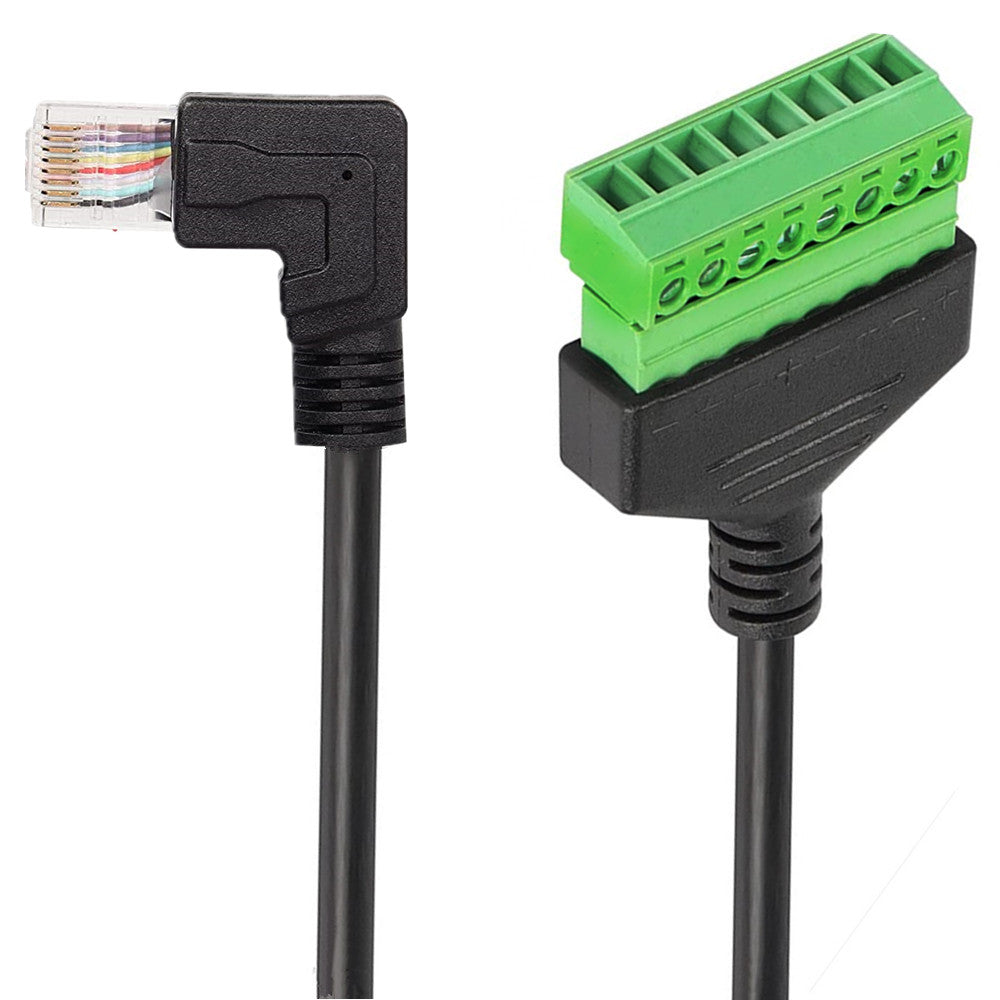 RJ45 Male to 8 Pin Terminal Block Network Ethernet Extender Cable 30cm