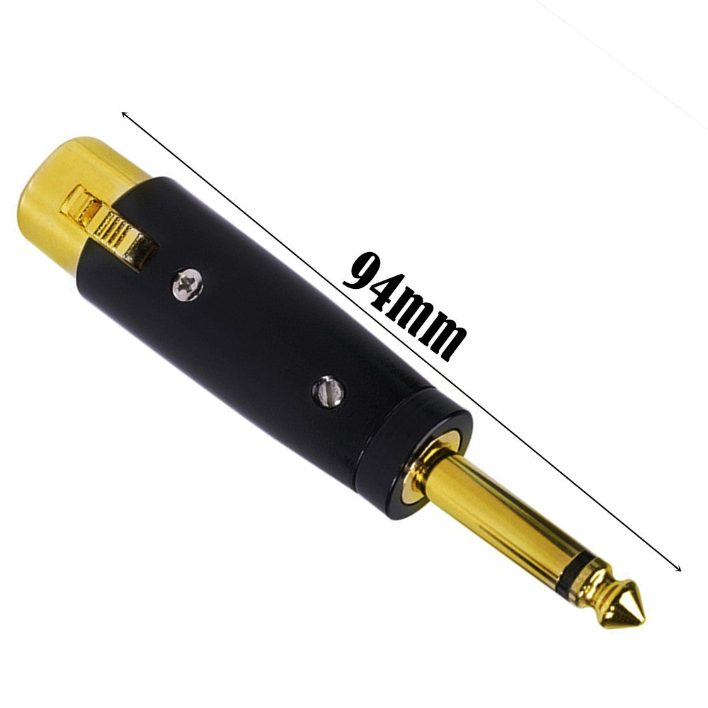 6.35mm 1/4" TS Mono Male to XLR Female Audio Adapter