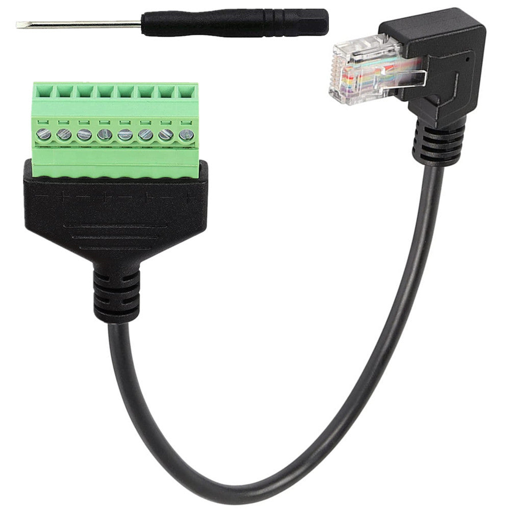 RJ45 Male to 8 Pin Terminal Block Network Ethernet Extender Cable 30cm