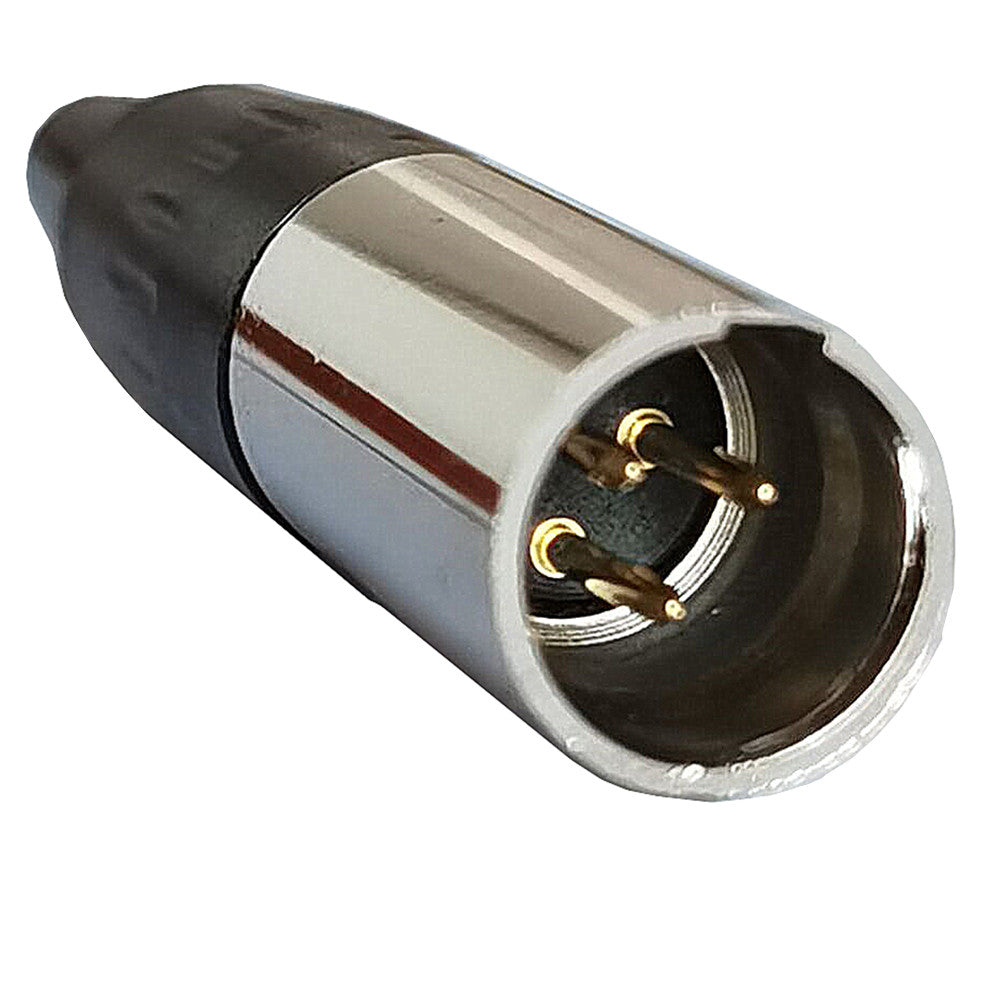 Mini XLR 3-Pin Male Connector Audio Microphone Adapter with Plug Chassis Mount
