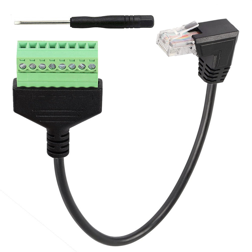 RJ45 Male to 8 Pin Terminal Block Network Ethernet Extender Cable 30cm