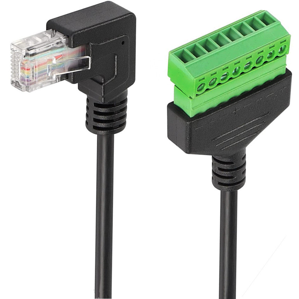 RJ45 Male to 8 Pin Terminal Block Network Ethernet Extender Cable 30cm
