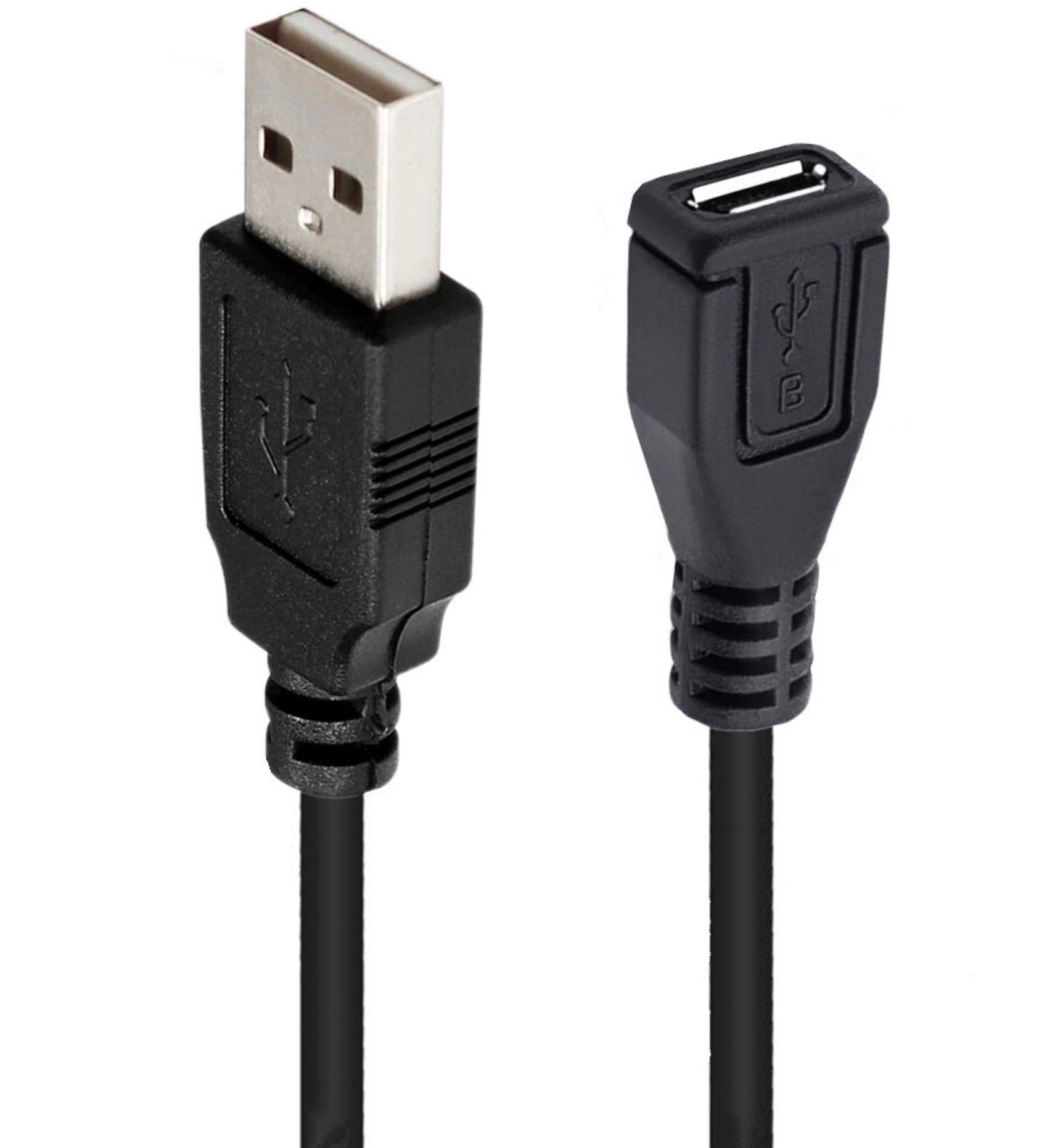 Short USB to Micro USB female adapter cable