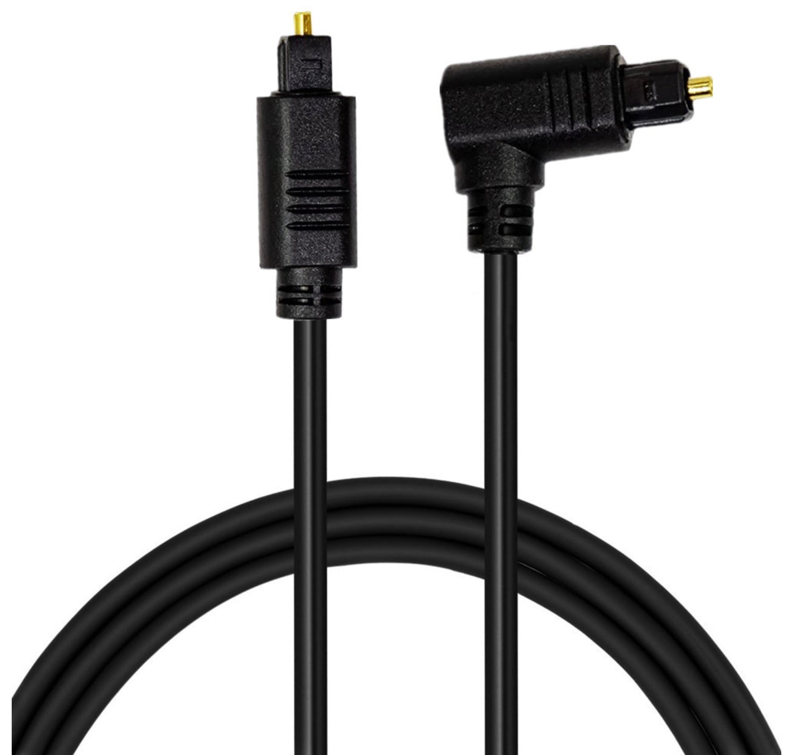 Toslink optical male to male angled audio cable