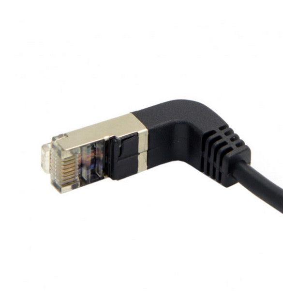 RJ45 Cat 5e Male to Female Panel Mount Ethernet Network Extension Cable 0.3m