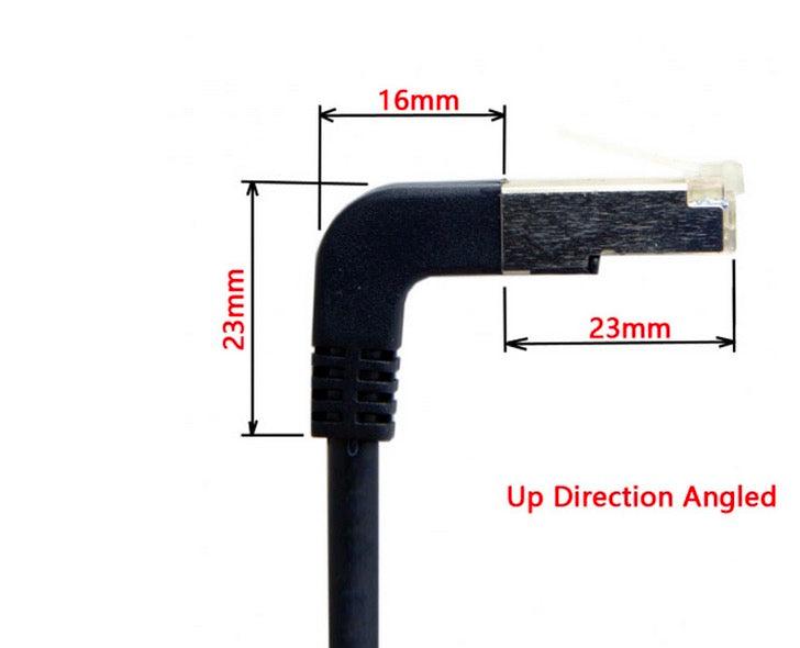 RJ45 Cat 5e Male to Female Panel Mount Ethernet Network Extension Cable 0.3m