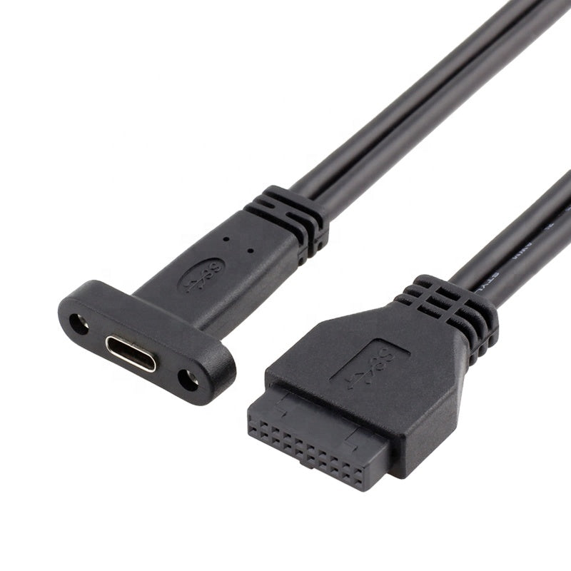 USB-C female to USB 3.0 19-pin motherboard header cable