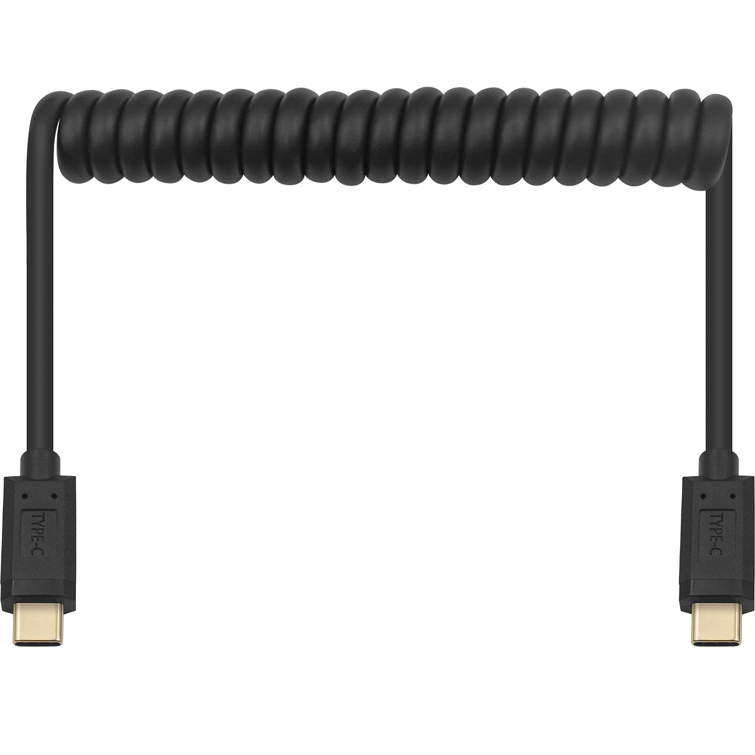 USB-C to USB-C coiled charging cable