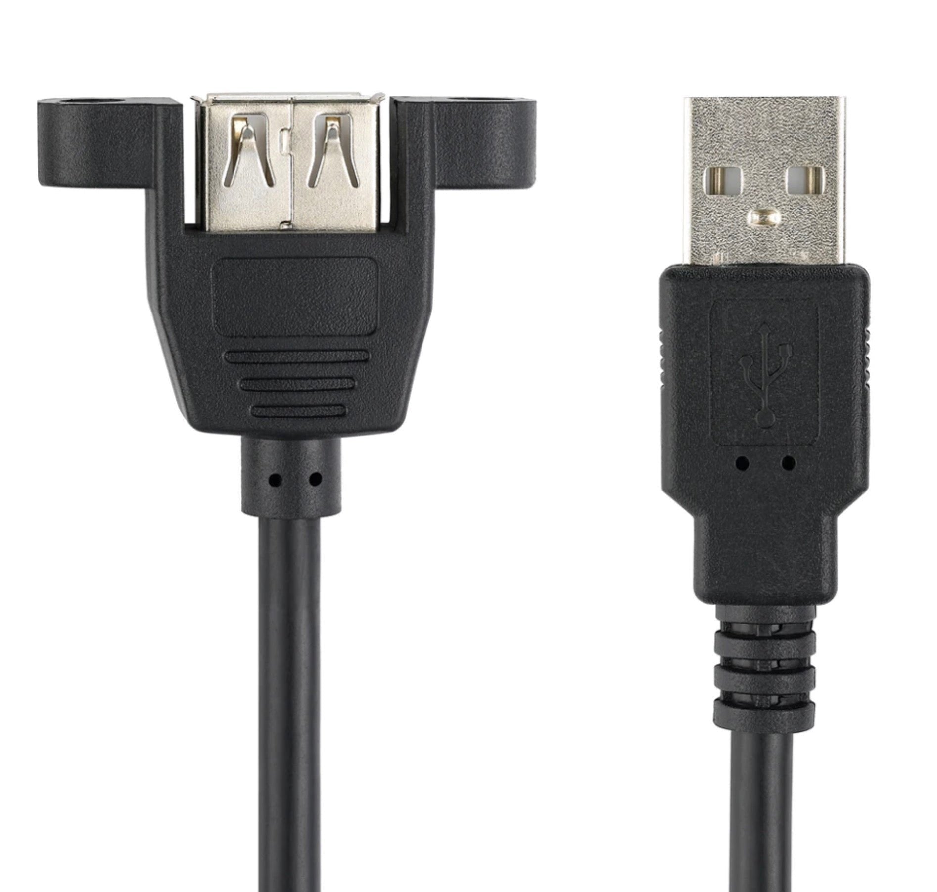 USB 2.0 Type A Male to Female Panel Mount Cable