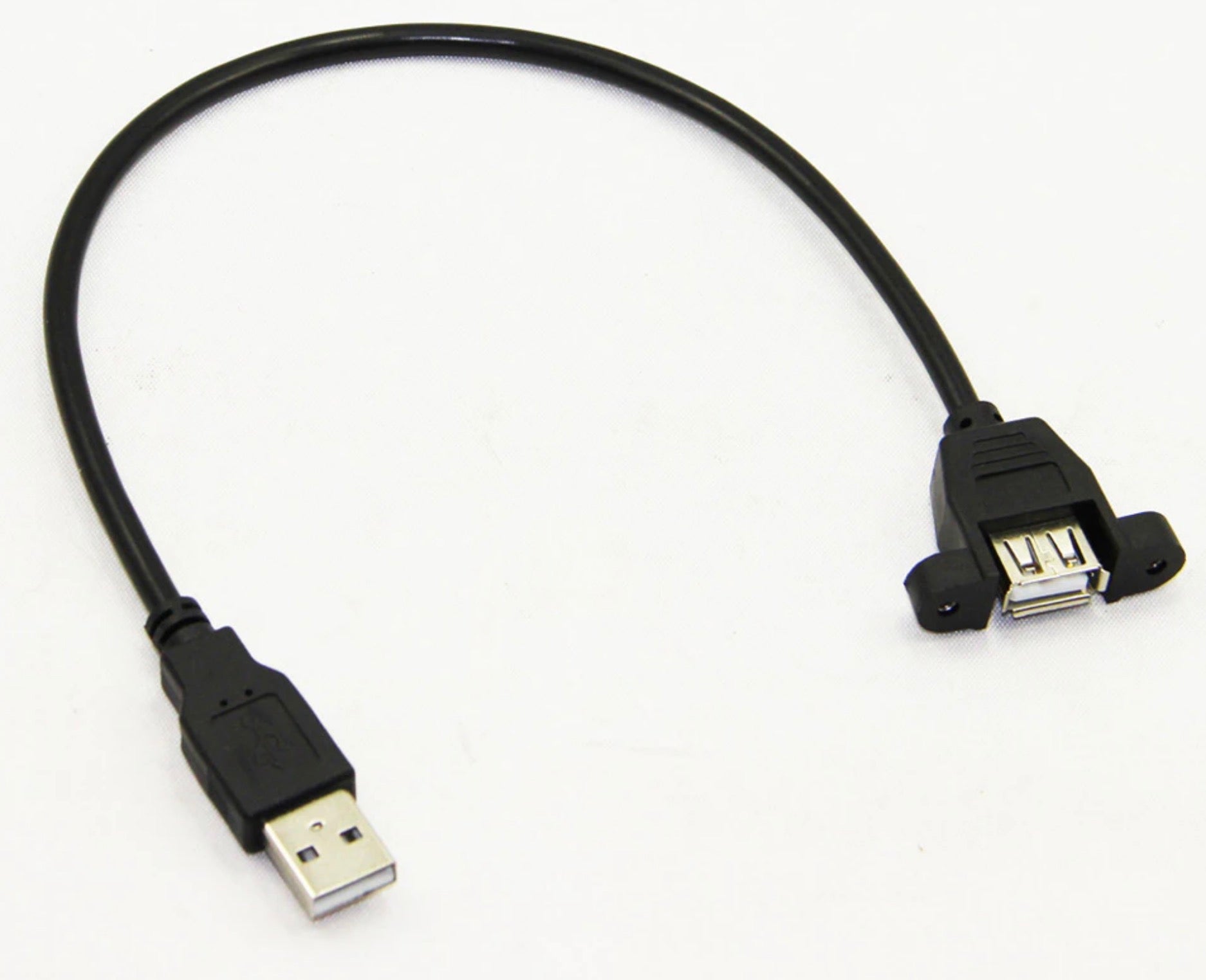 USB 2.0 Type A Male to Female Panel Mount Cable