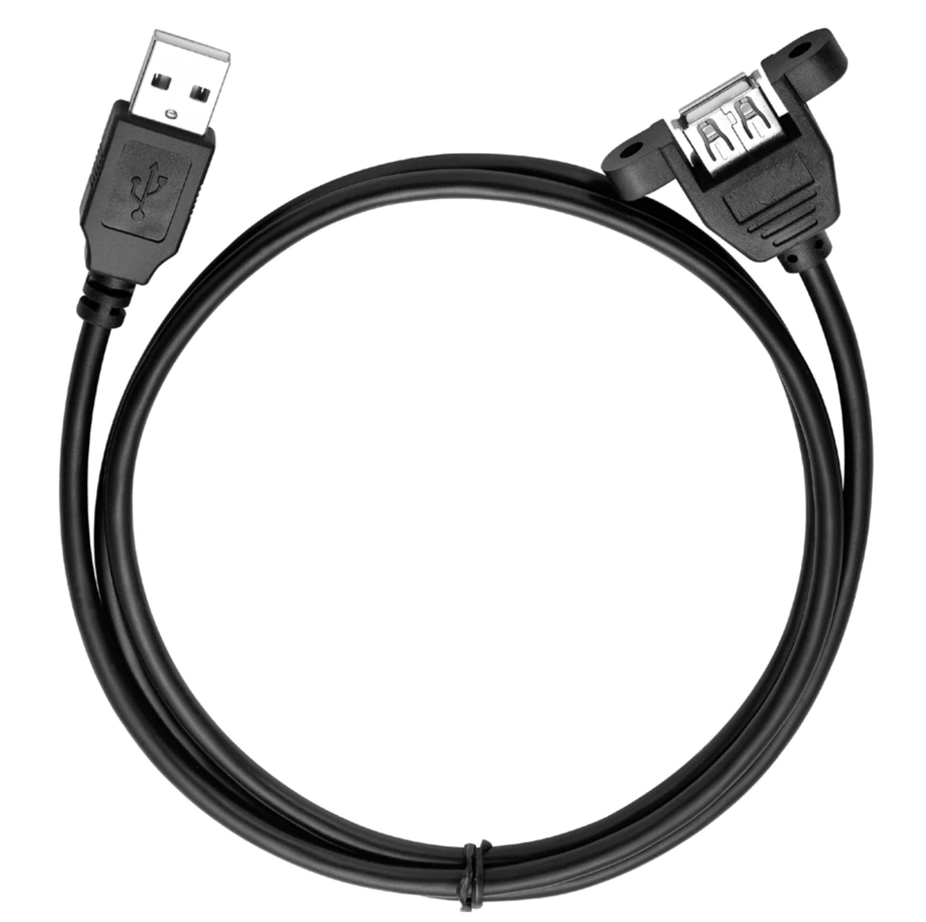 USB 2.0 Type A Male to Female Panel Mount Cable
