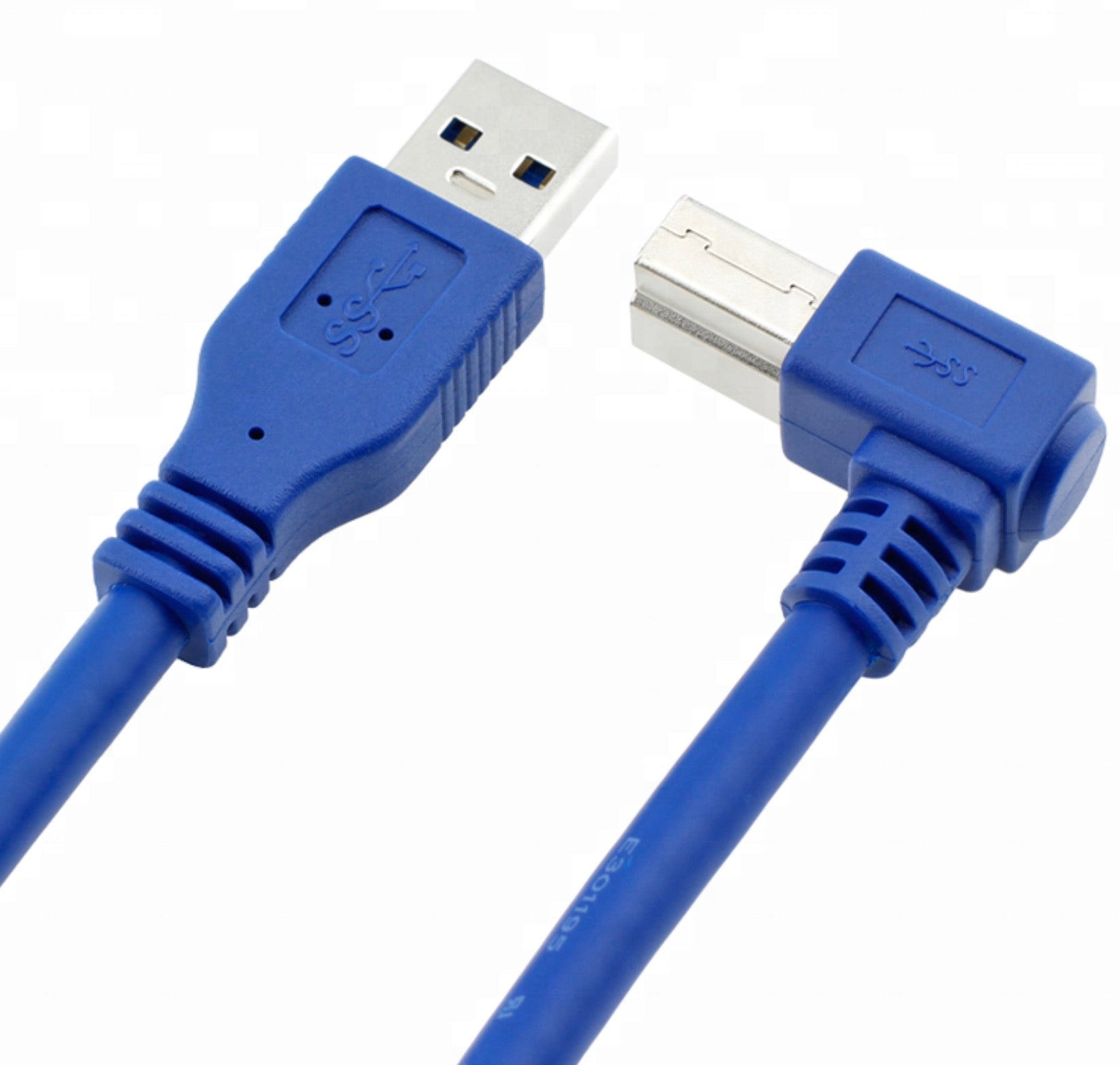 USB-A 3.0 Male to USB Type B Male Printer Cable (Right Angle)