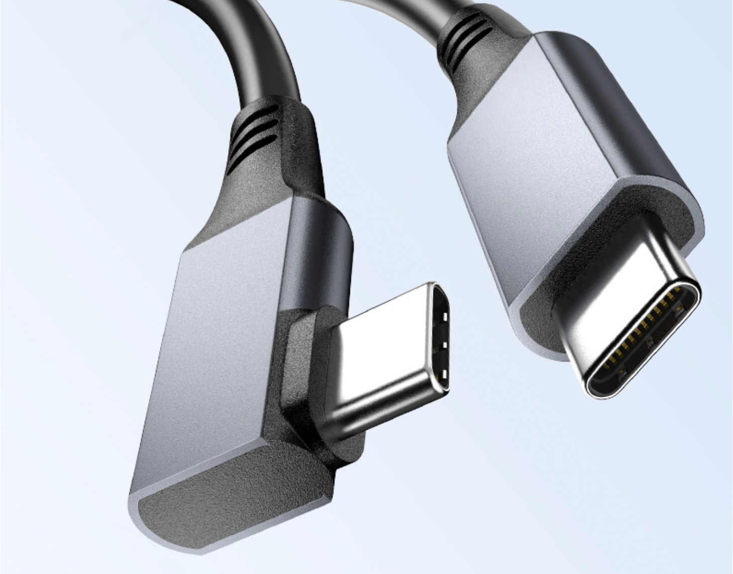 USB-C Male to Angled Male 3A 5Gbps Data Charge Cable USB 3.2 Gen 1 For Oculus Quest 2 VR Link 5m / 6m