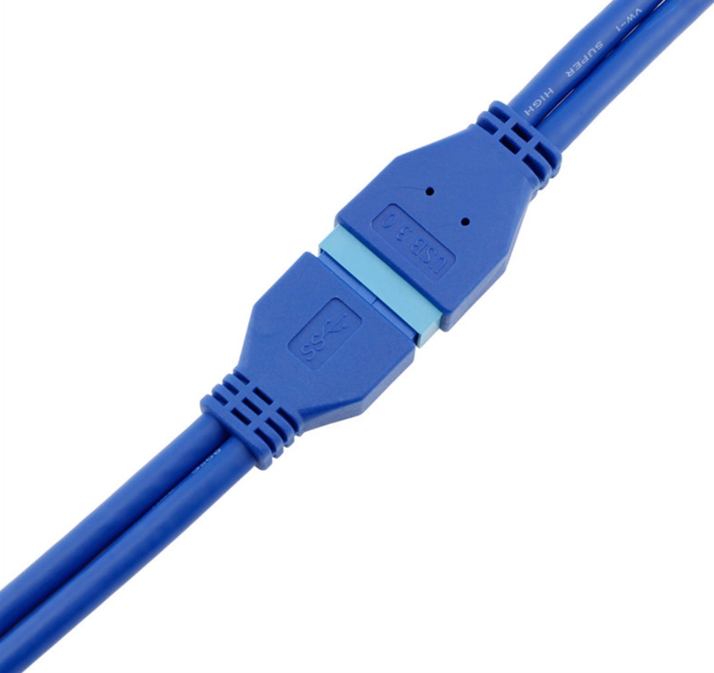 USB 3.0 20-pin female motherboard connector close-up