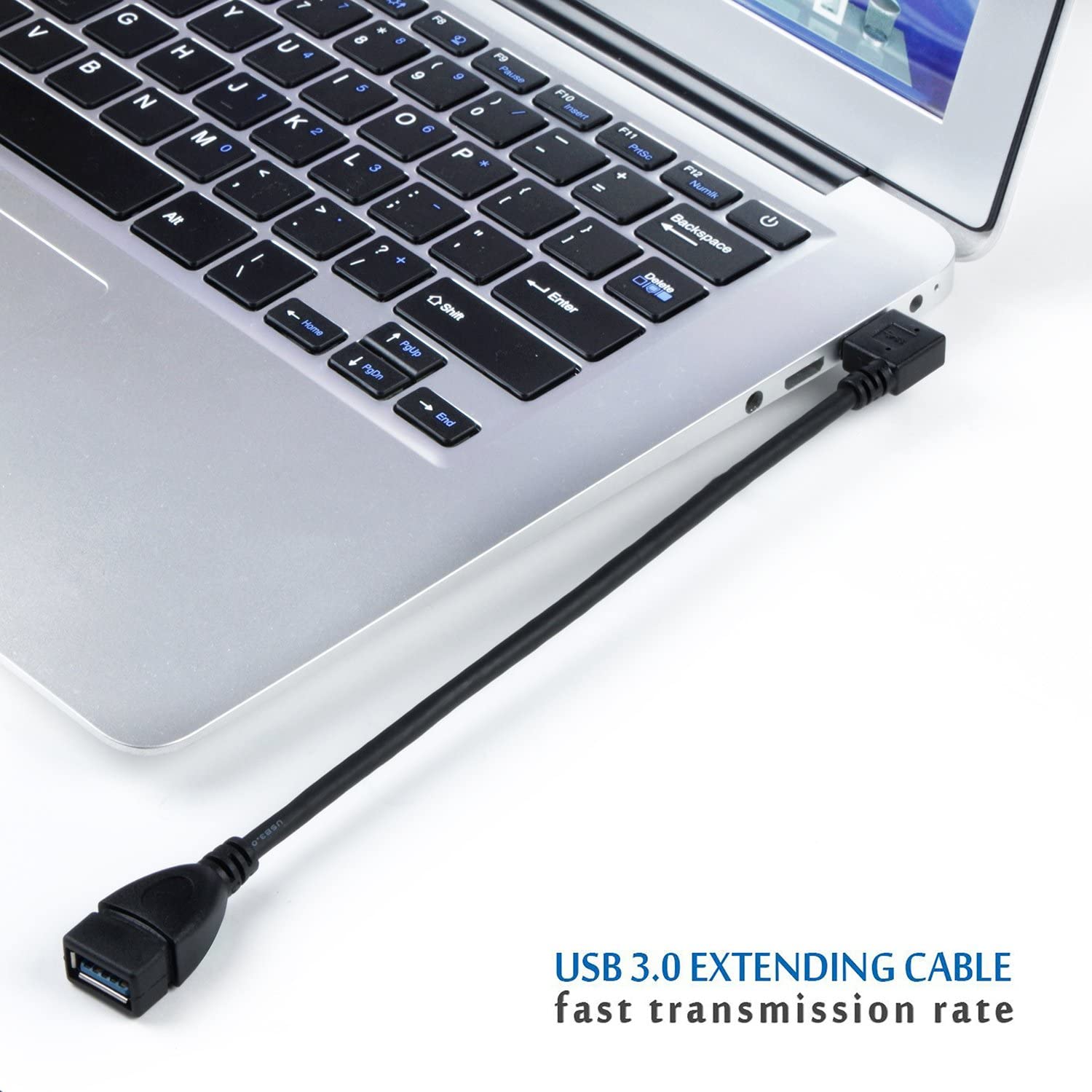 USB 3.0 Type-A male to female angled extension cables