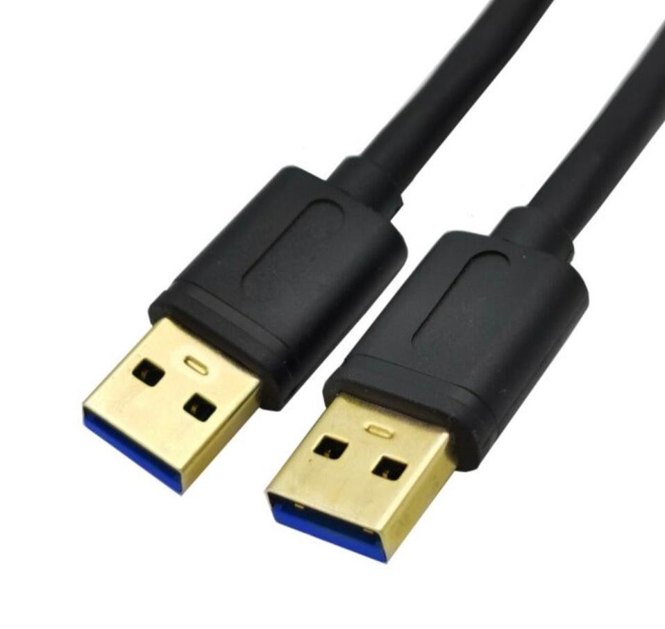 USB 3.0 Type-A to Type-A gold plated data sync cable