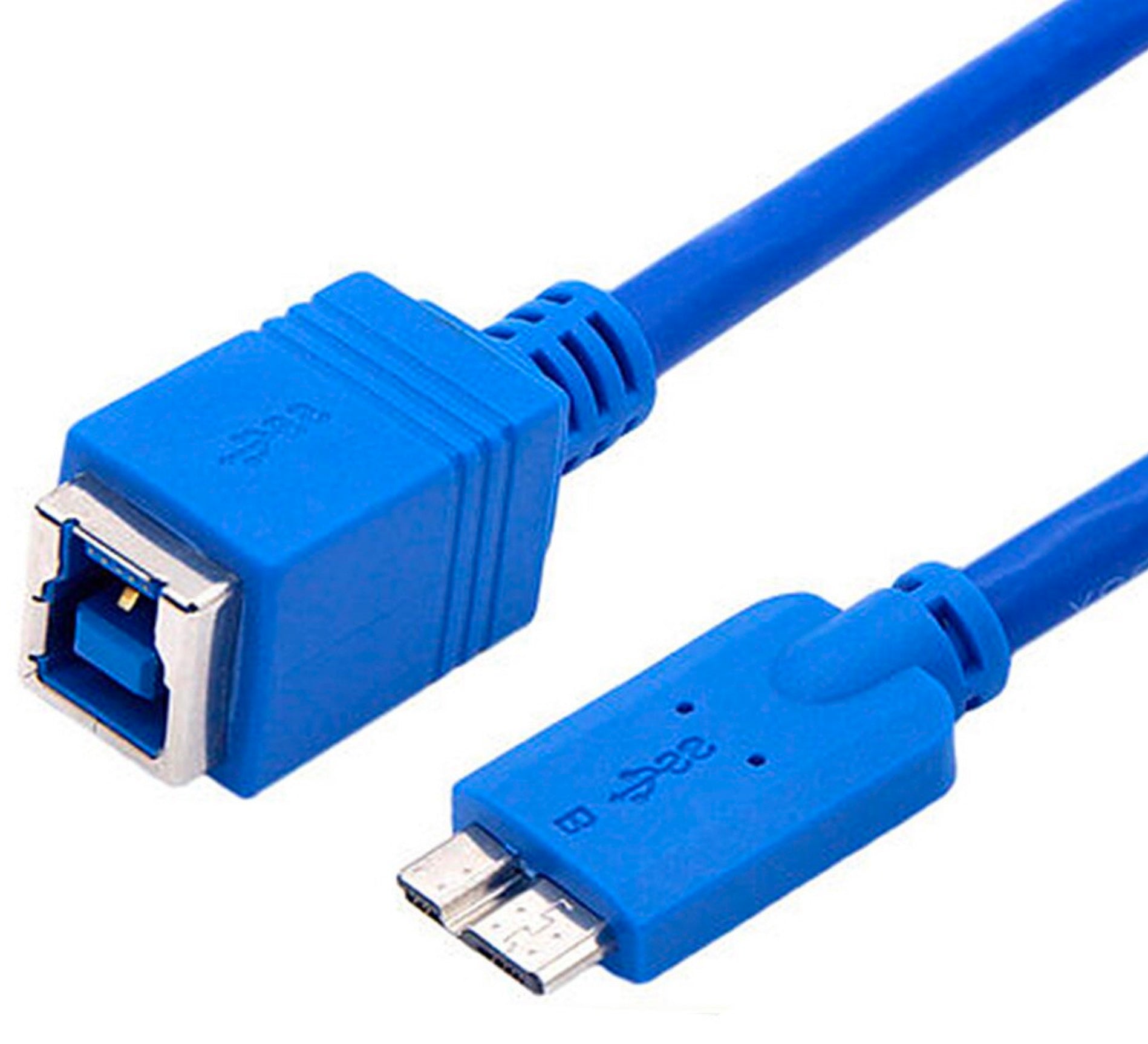 USB 3.0 Type-B female to Micro-B male 10-pin cable